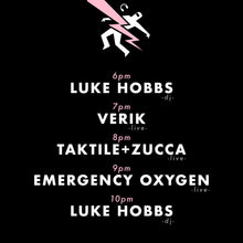 Load image into Gallery viewer, 7月22日|Electroman Vol. 4: Emergency Oxygen, Taktile & Zucca, Verik