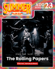 画像をギャラリービューアに読み込む, 2026年8月23日｜Summer at Zaimokuza Beach - The Rolling Papers, The Muddies, Koshin (DJ), Come Again (DJ)
