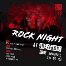 Load image into Gallery viewer, 9月28日｜Rock Night at BuzzFront
